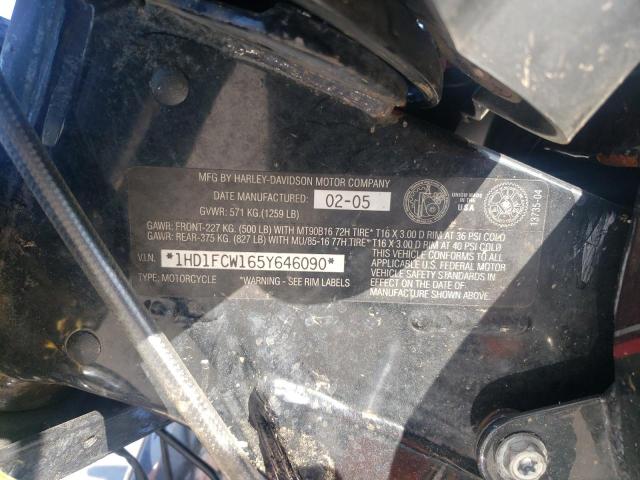 1HD1FCW165Y646090 - 2005 HARLEY-DAVIDSON FLHTCUI 栗色 照片 8