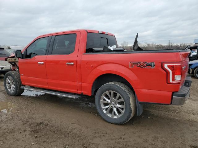 1FTEW1EG5GKF04252 - 2016 FORD F150 SUPERCREW RED photo 2