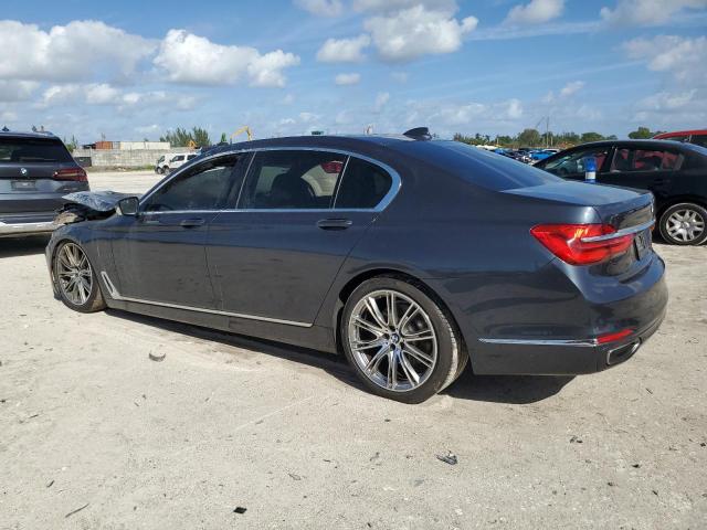 WBA7E2C59KB218431 - 2019 BMW 740 I BLUE photo 2