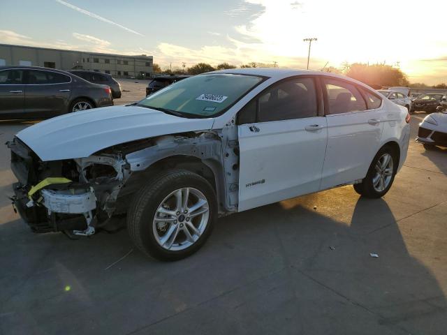 3FA6P0LU9JR286846 - 2018 FORD FUSION SE HYBRID WHITE photo 1