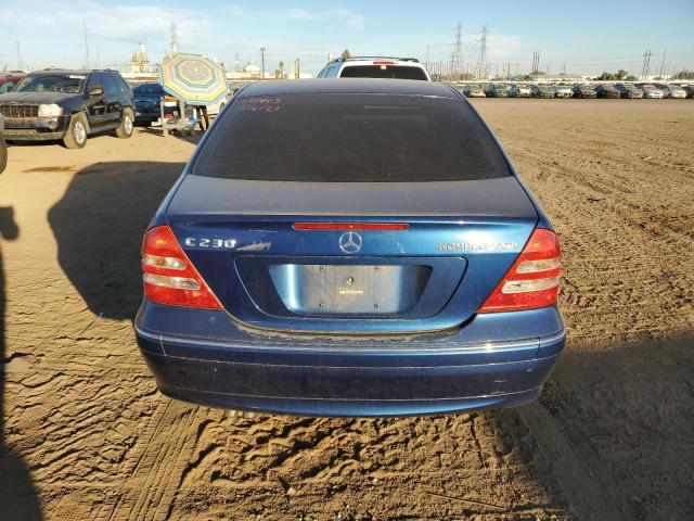 WDBRF40J63A520643 - 2003 MERCEDES-BENZ C 230K SPORT SEDAN BLUE photo 6