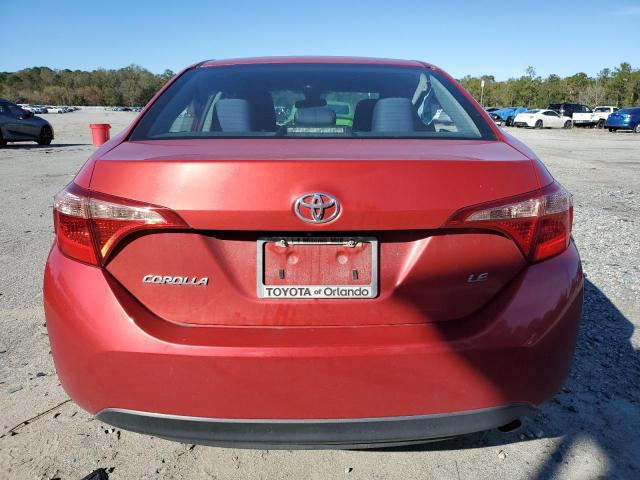 5YFBURHE8KP860612 - 2019 TOYOTA COROLLA L RED photo 6