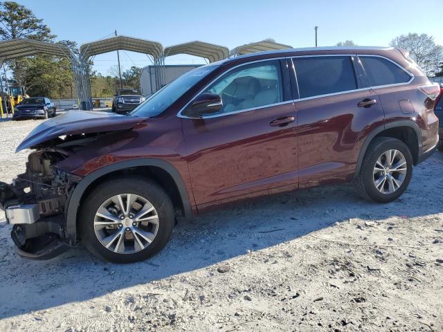 5TDKKRFH7ES018665 - 2014 TOYOTA HIGHLANDER XLE BURGUNDY photo 1