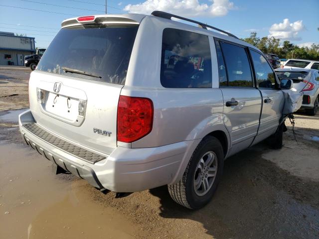 2HKYF18504H516522 - 2004 HONDA PILOT EXL SILVER photo 3