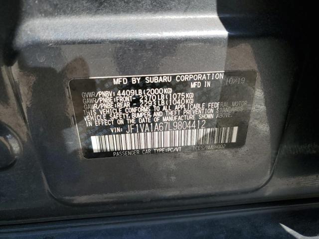 JF1VA1A67L9804412 - 2020 SUBARU WRX CHARCOAL photo 12
