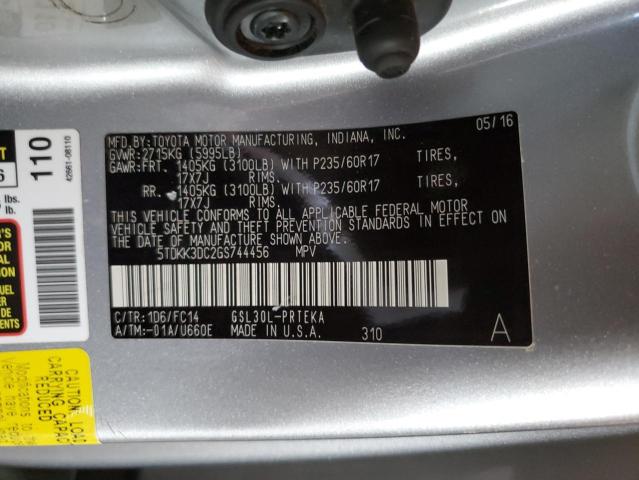 5TDKK3DC2GS744456 - 2016 TOYOTA SIENNA LE SILVER photo 13