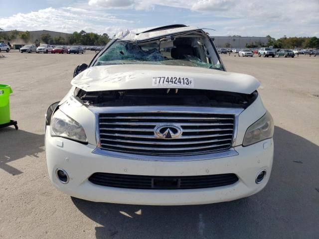 JN8AZ2NF4E9552370 - 2014 INFINITI QX80 WHITE photo 5