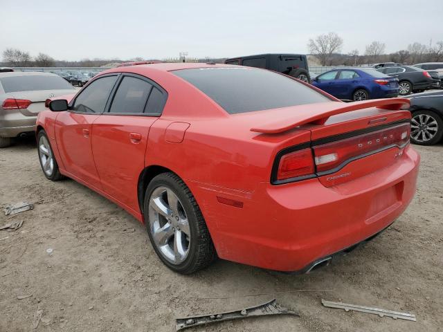 2C3CDXCT8EH330430 - 2014 DODGE CHARGER R/T RED photo 2