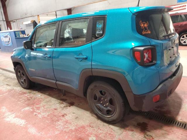 ZACNJAAB9KPK62344 - 2019 JEEP RENEGADE SPORT GREEN photo 2