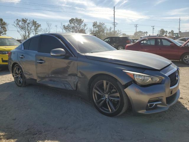 JN1BV7AP0FM352319 - 2015 INFINITI Q50 BASE GRAY photo 4