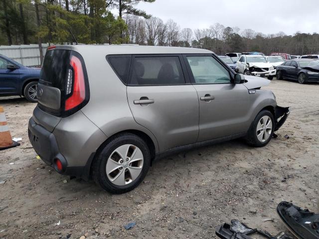 KNDJN2A24F7168306 - 2015 KIA SOUL GRAY photo 3