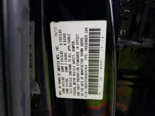 1HGCP2F89CA030454 - 2012 HONDA ACCORD EXL BLACK photo 12