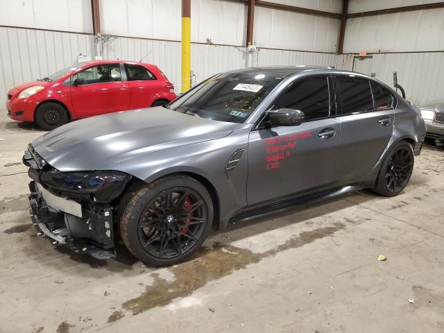 WBS43AY02NFM05146 - 2022 BMW M3 COMPETITION GRAY photo 1