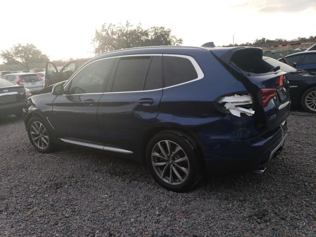 5UXTR7C54KLE94482 - 2019 BMW X3 SDRIVE30I BLUE photo 2