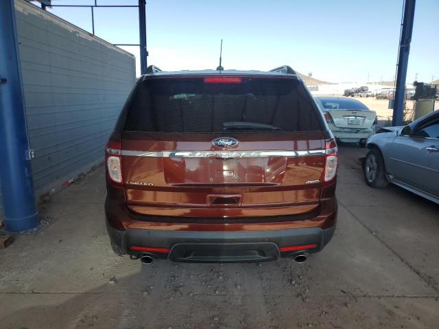 1FM5K8F80FGA19879 - 2015 FORD EXPLORER LIMITED BURGUNDY photo 6