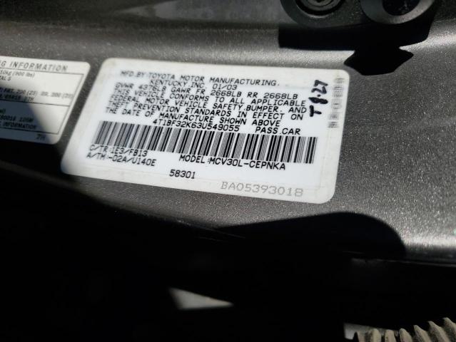 4T1BF32K63U549055 - 2003 TOYOTA CAMRY LE GRAY photo 13