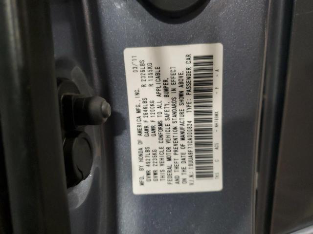 19UUA9F71CA000824 - 2012 ACURA TL GRAY photo 13