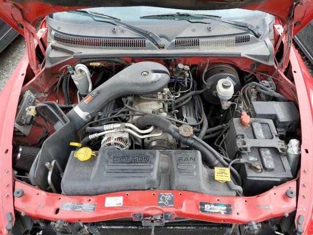 1B7GL22Z5YS678840 - 2000 DODGE DAKOTA RED photo 11