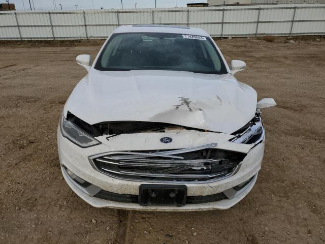 3FA6P0D94JR138355 - 2018 FORD FUSION TITANIUM/PLATINUM WHITE photo 5