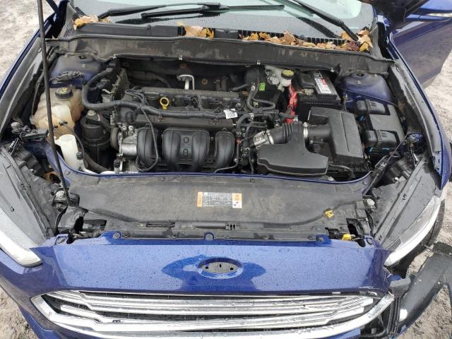 1FA6P0H71F5103520 - 2015 FORD FUSION SE BLUE photo 11