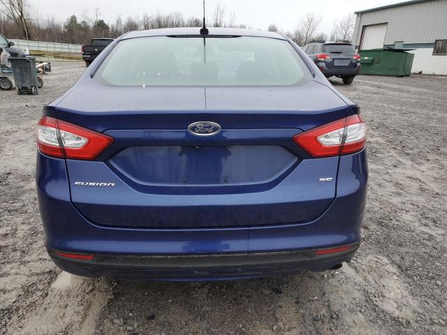 1FA6P0H71F5103520 - 2015 FORD FUSION SE BLUE photo 6