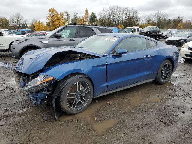 1FA6P8TH2N5111963 - 2022 FORD MUSTANG BLUE photo 1