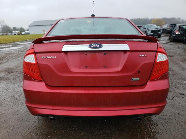 3FAHP0JG4AR323856 - 2010 FORD FUSION SEL RED photo 6