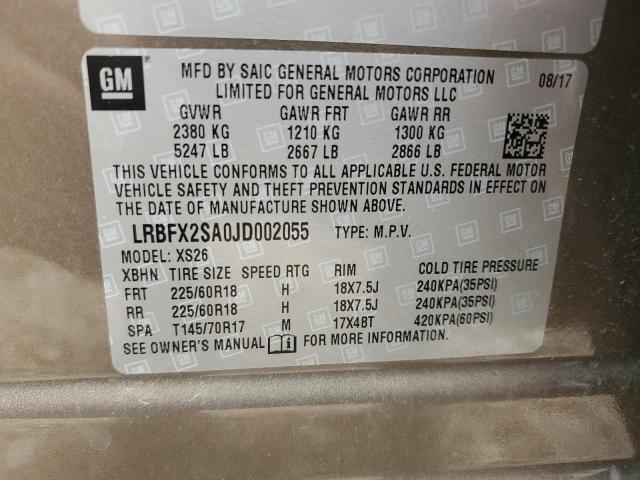 LRBFX2SA0JD002055 - 2018 BUICK ENVISION ESSENCE BROWN photo 14