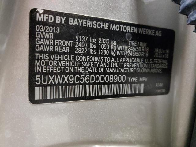 5UXWX9C56D0D08900 - 2013 BMW X3 XDRIVE28I BEIGE photo 13