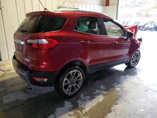 MAJ6P1WL8JC191413 - 2018 FORD ECOSPORT TITANIUM RED photo 3