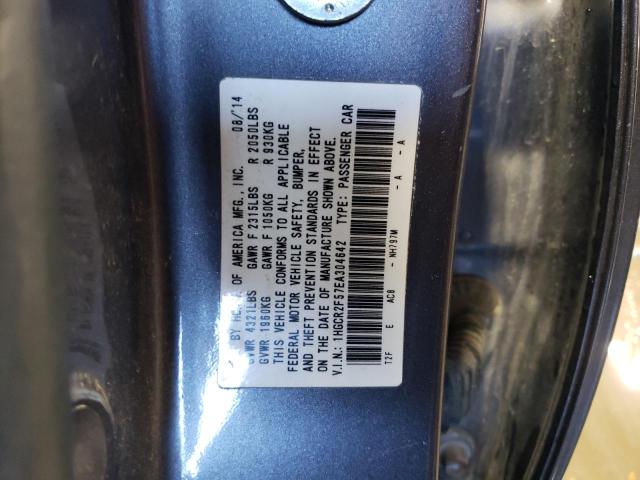 1HGCR2F57EA304642 - 2014 HONDA ACCORD SPORT GRAY photo 12