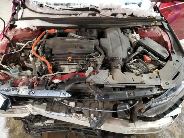 1HGCV3F48MA003191 - 2021 HONDA ACCORD HYBRID EX BURGUNDY photo 11