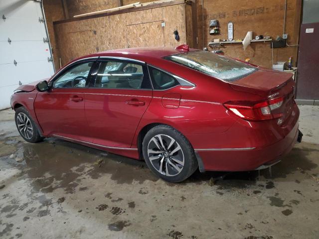 1HGCV3F48MA003191 - 2021 HONDA ACCORD HYBRID EX BURGUNDY photo 2