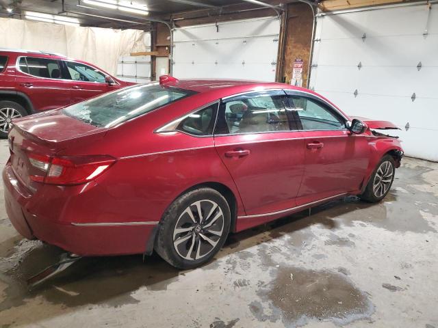 1HGCV3F48MA003191 - 2021 HONDA ACCORD HYBRID EX BURGUNDY photo 3