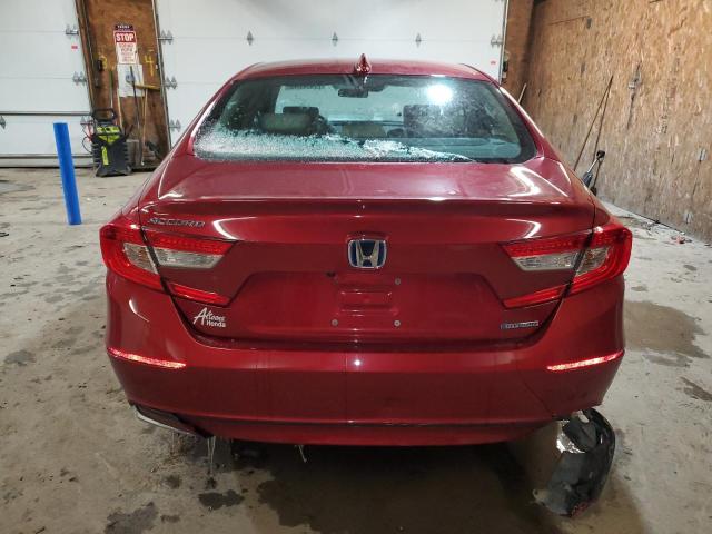 1HGCV3F48MA003191 - 2021 HONDA ACCORD HYBRID EX BURGUNDY photo 6