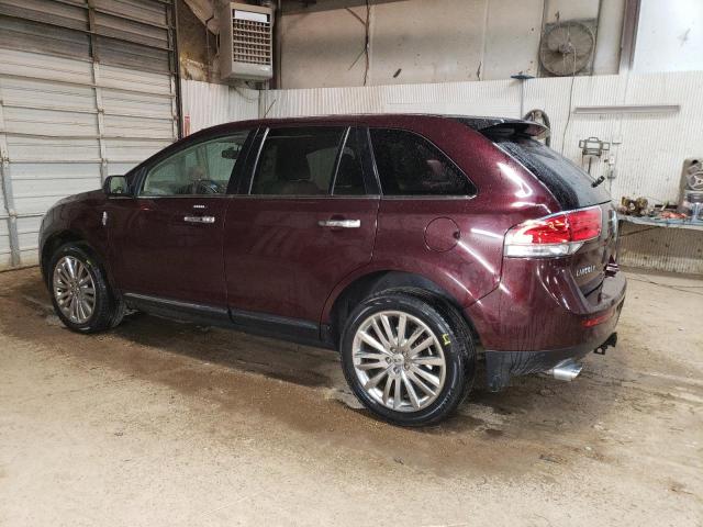 2LMDJ8JK0BBJ22775 - 2011 LINCOLN MKX MAROON photo 2