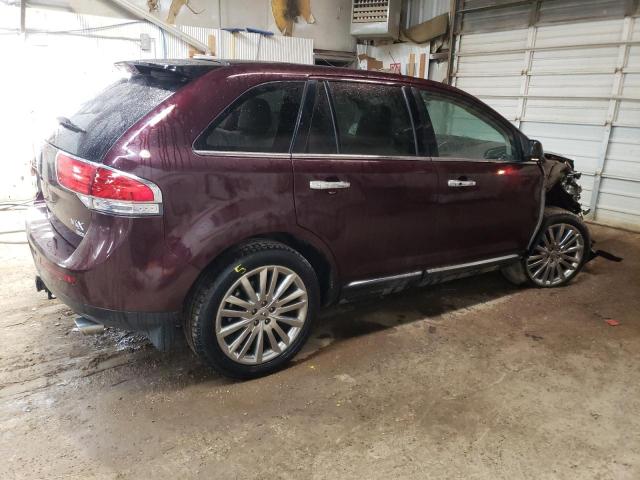 2LMDJ8JK0BBJ22775 - 2011 LINCOLN MKX MAROON photo 3