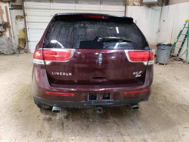 2LMDJ8JK0BBJ22775 - 2011 LINCOLN MKX MAROON photo 6