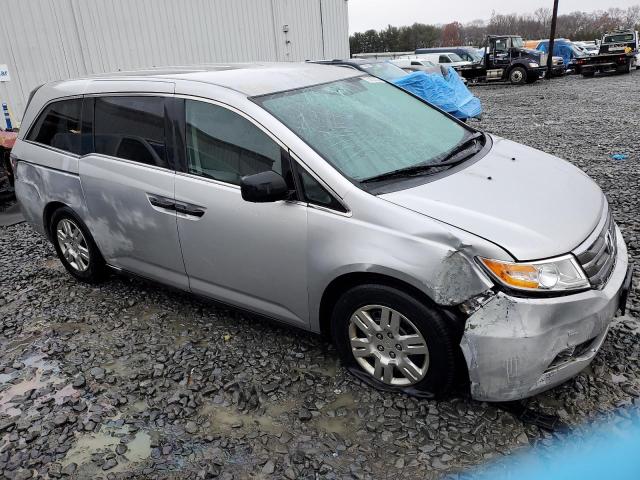 5FNRL5H20DB081459 - 2013 HONDA ODYSSEY LX SILVER photo 4