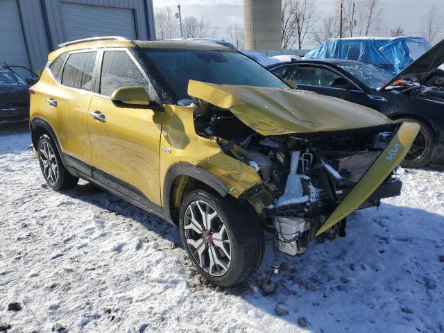 KNDETCA29N7255386 - 2022 KIA SELTOS SX YELLOW photo 4