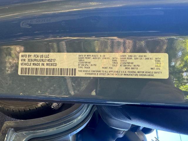 3C6URVJG9LE145217 - 2020 RAM PROMASTER 3500 HIGH ნაცრისფერი ფოტო 10