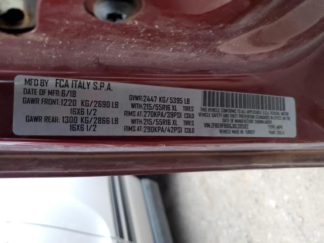 ZFBERFBB6J6L38582 - 2018 RAM PROMASTER SLT 栗色 照片 14