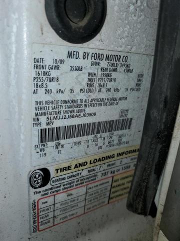 5LMJJ2J58AEJ03509 - 2010 LINCOLN NAVIGATOR 白色 照片 14