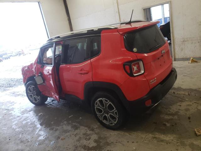 ZACCJBDT1GPD31488 - 2016 JEEP RENEGADE LIMITED RED photo 2