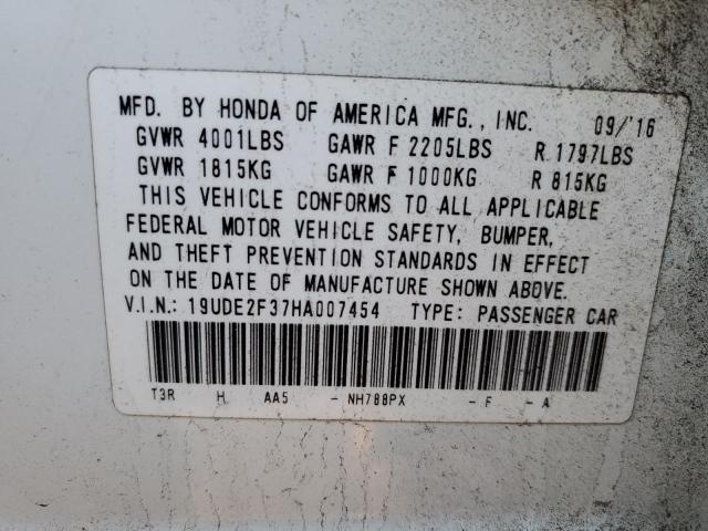 19UDE2F37HA007454 - 2017 ACURA ILX BASE WATCH PLUS WHITE photo 13