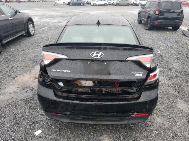 KMHE34L18GA028329 - 2016 HYUNDAI SONATA HYBRID BLACK photo 6