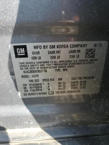 KL4CJBSBXEB531796 - 2014 BUICK ENCORE CONVENIENCE 灰色 照片 13