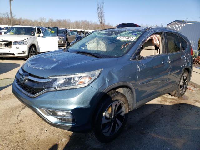 5J6RM4H94FL035700 - 2015 HONDA CR-V TOURING TEAL photo 1