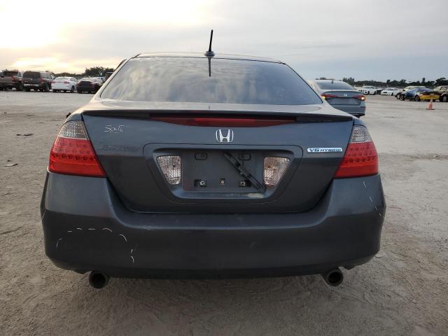 JHMCN364X6C003374 - 2006 HONDA ACCORD HYBRID GRAY photo 6