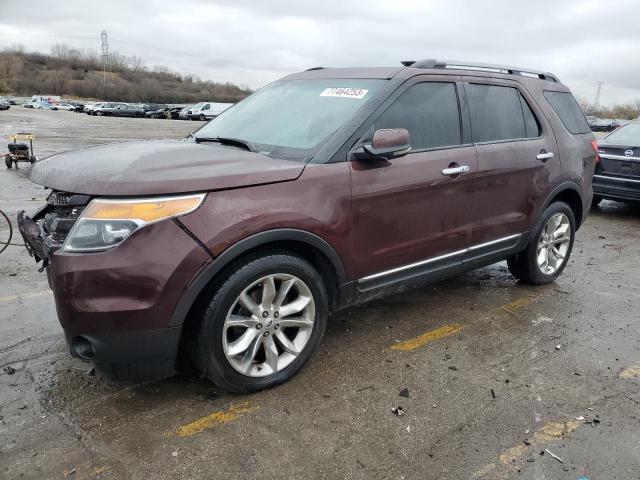 1FMHK8F87CGA94698 - 2012 FORD EXPLORER LIMITED BURGUNDY photo 1